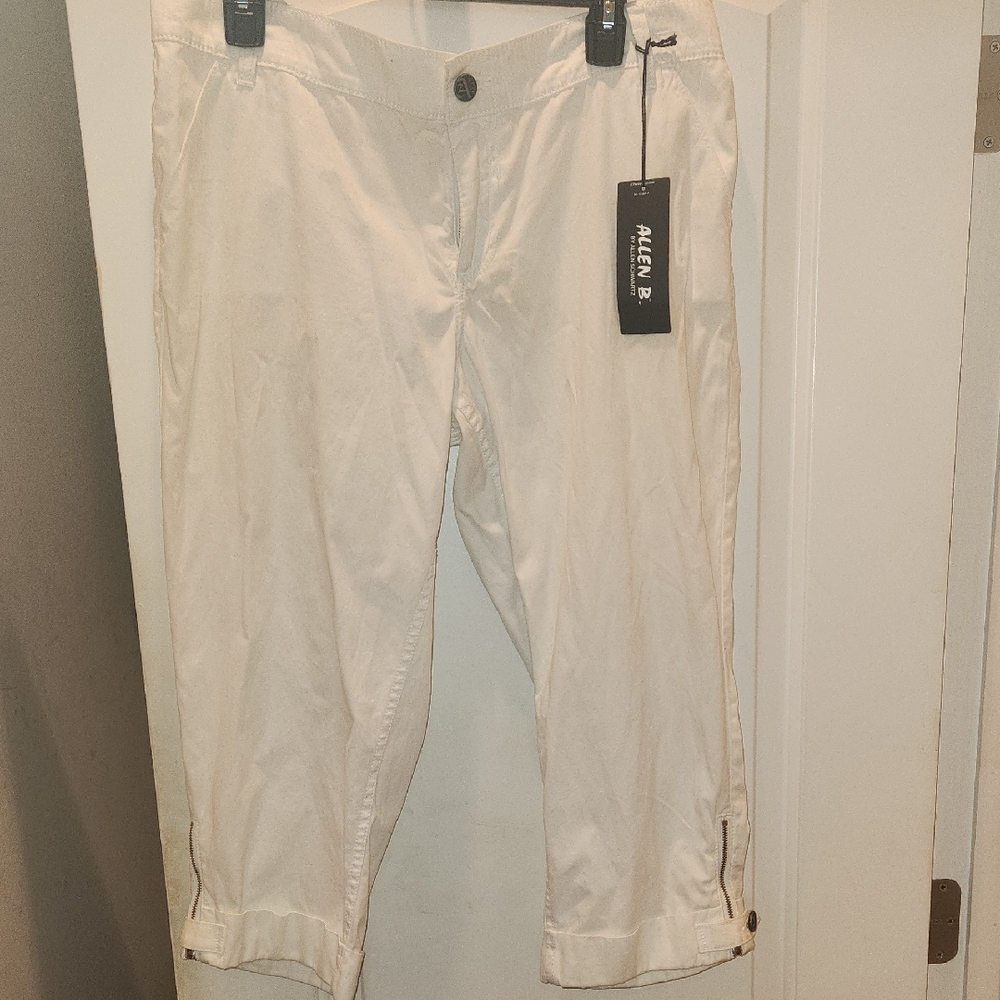 Allen B. by Allen Schwartz Size 14  White Cotton Pants Nwt